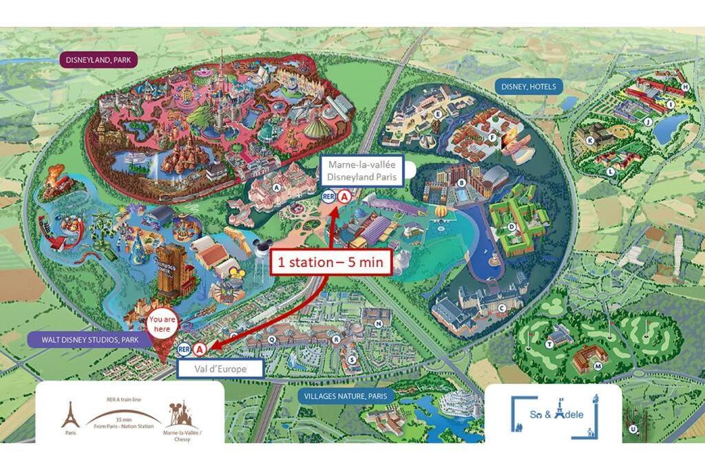 Studio Emotion 4P - Train Station 200M - Disneyland Paris 5 Min Montevrain Bagian luar foto